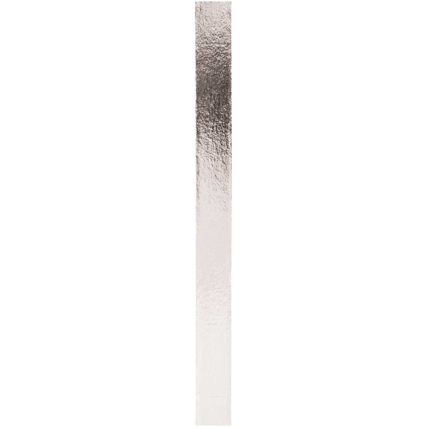 Paper Poetry Tape Metallic 15mm 10m in glänzendem Silber von Rico Design, ideal für kreative Bastelprojekte.