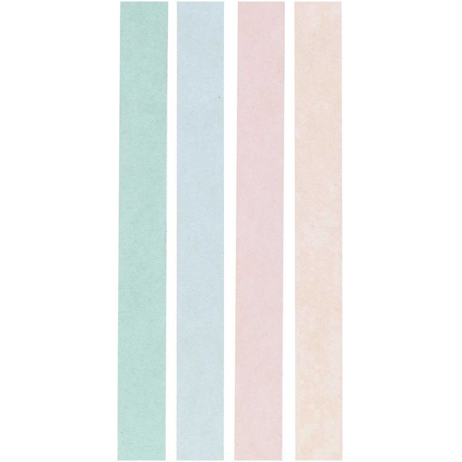 Paper Poetry Tape Set Glitter pastell, 15mm breit, 5m lang, 4 Stück von Rico Design in sanften Pastelltönen.