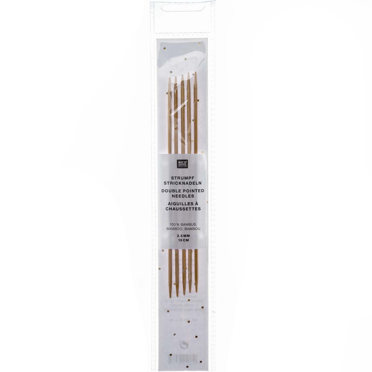 Nadelspiel 15cm Bambus von Rico Design