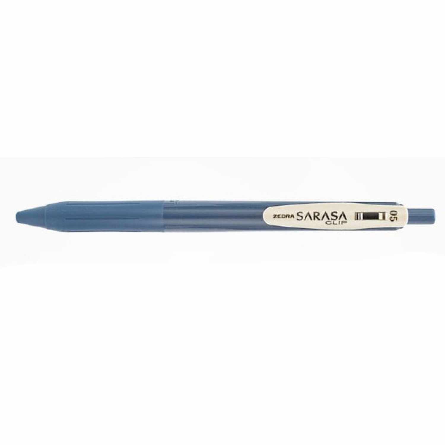 Sarasa Gel-Stift mit Clip Vintage 0,5mm in Blau-Grau von ZEBRA, ideal für präzises Schreiben.