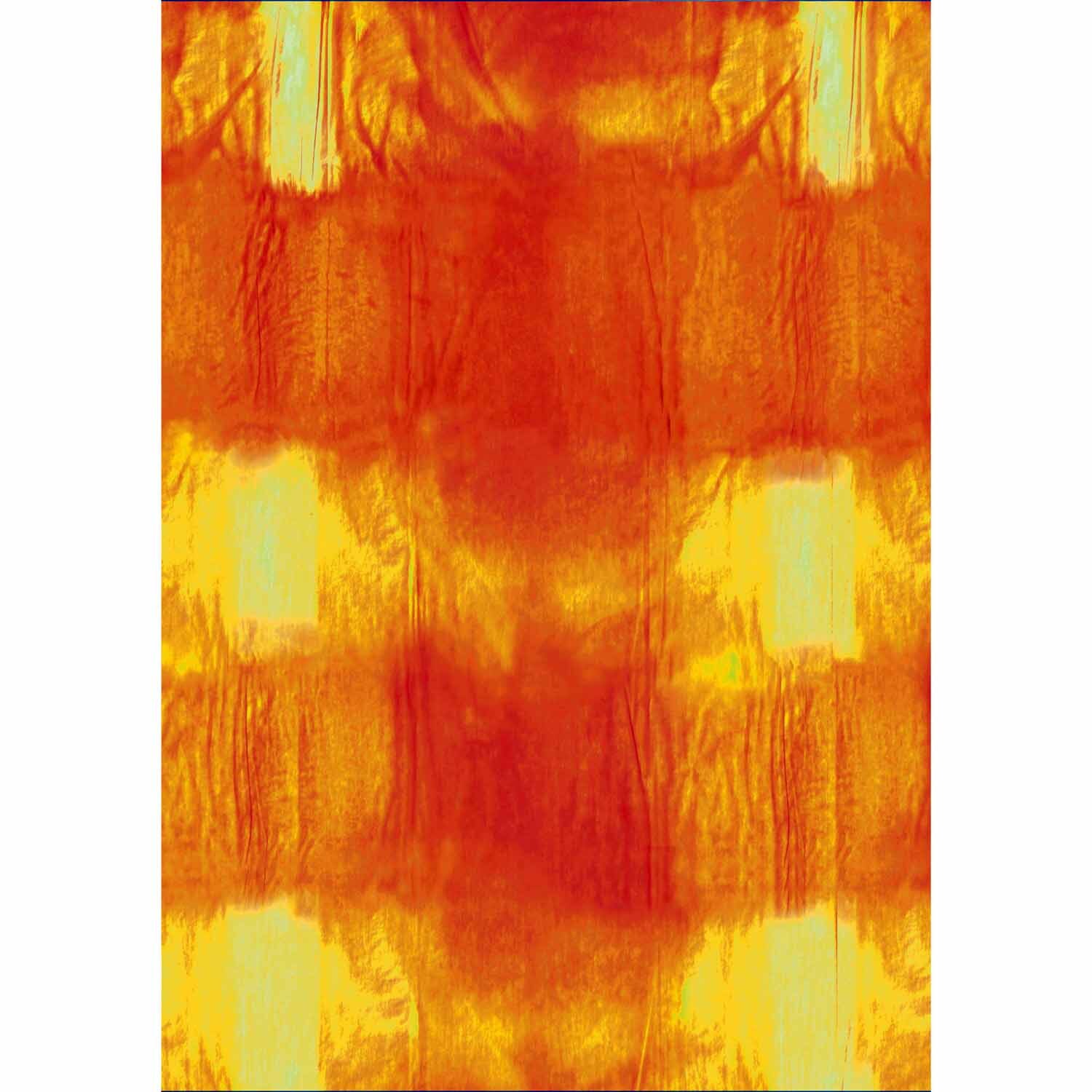 Transparentpapier Batik gelb 50x60cm mit lebendigem Muster in warmen Gelb- und Orangetönen von Marpa Jansen. Ideal für kreative Projekte.