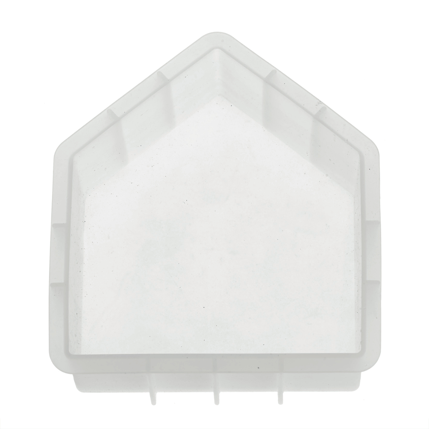 Silikonform Haus von Glorex in Weiß, ideal für kreative Projekte. Form in Hausform, 17,2x21,4,9cm.