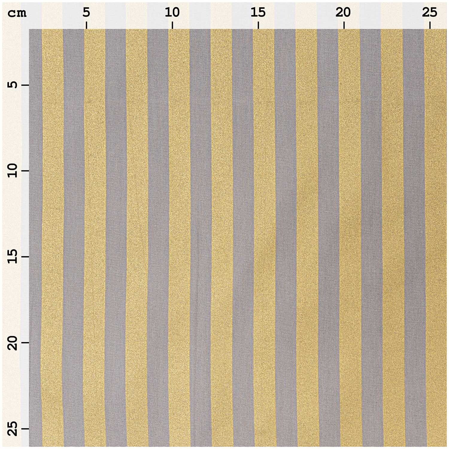 Stoff Streifen grau-gold 140cm von Rico Design