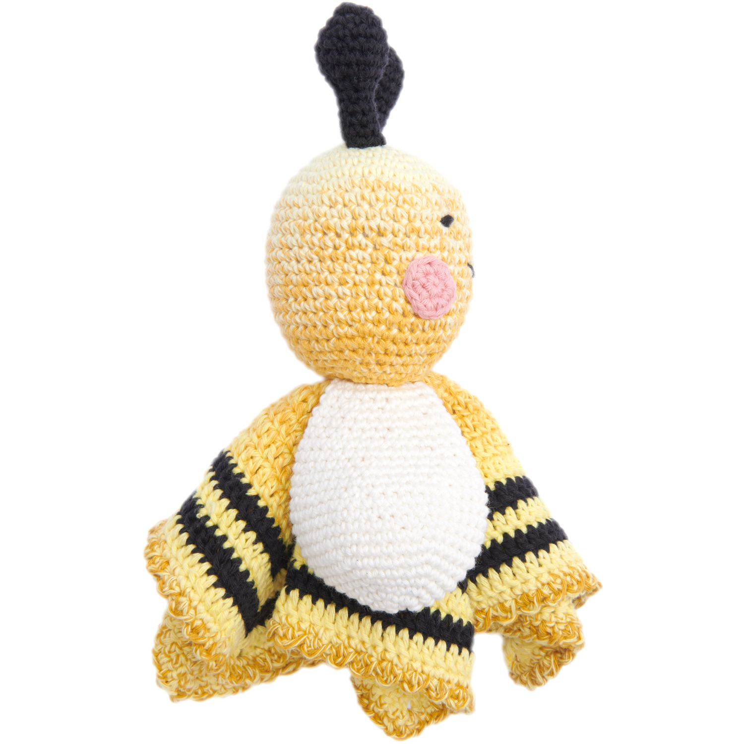 Häkelset Ricorumi Baby Blankies Biene: Gelbes und schwarzes Häkelspielzeug von Rico Design.