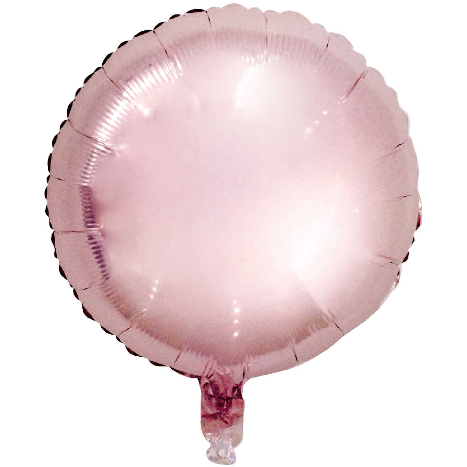 Folienballon rund 36cm von Rico Design in Rosa, glänzend und perfekt für festliche Anlässe.