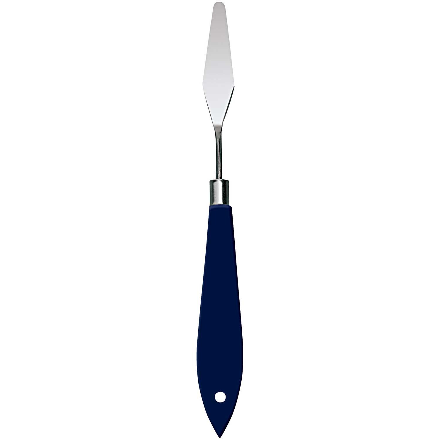 Spachtel blau Nr.6 mit ergonomischem Griff und schmaler Klinge, ideal für präzises Arbeiten.