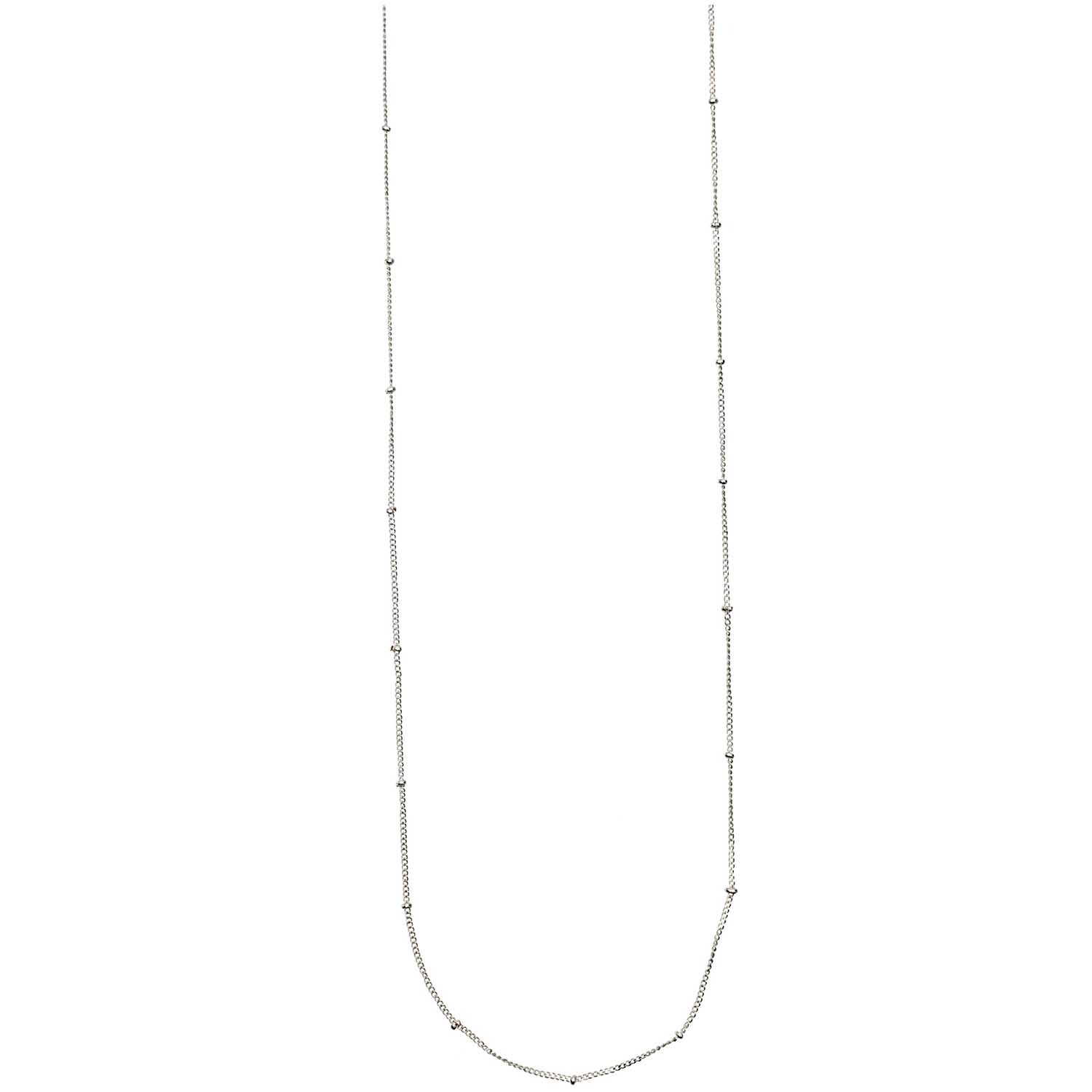 Gliederkette Kügelchen silber 65cm von Rico Design, elegante Halskette mit feinen Kügelchen.