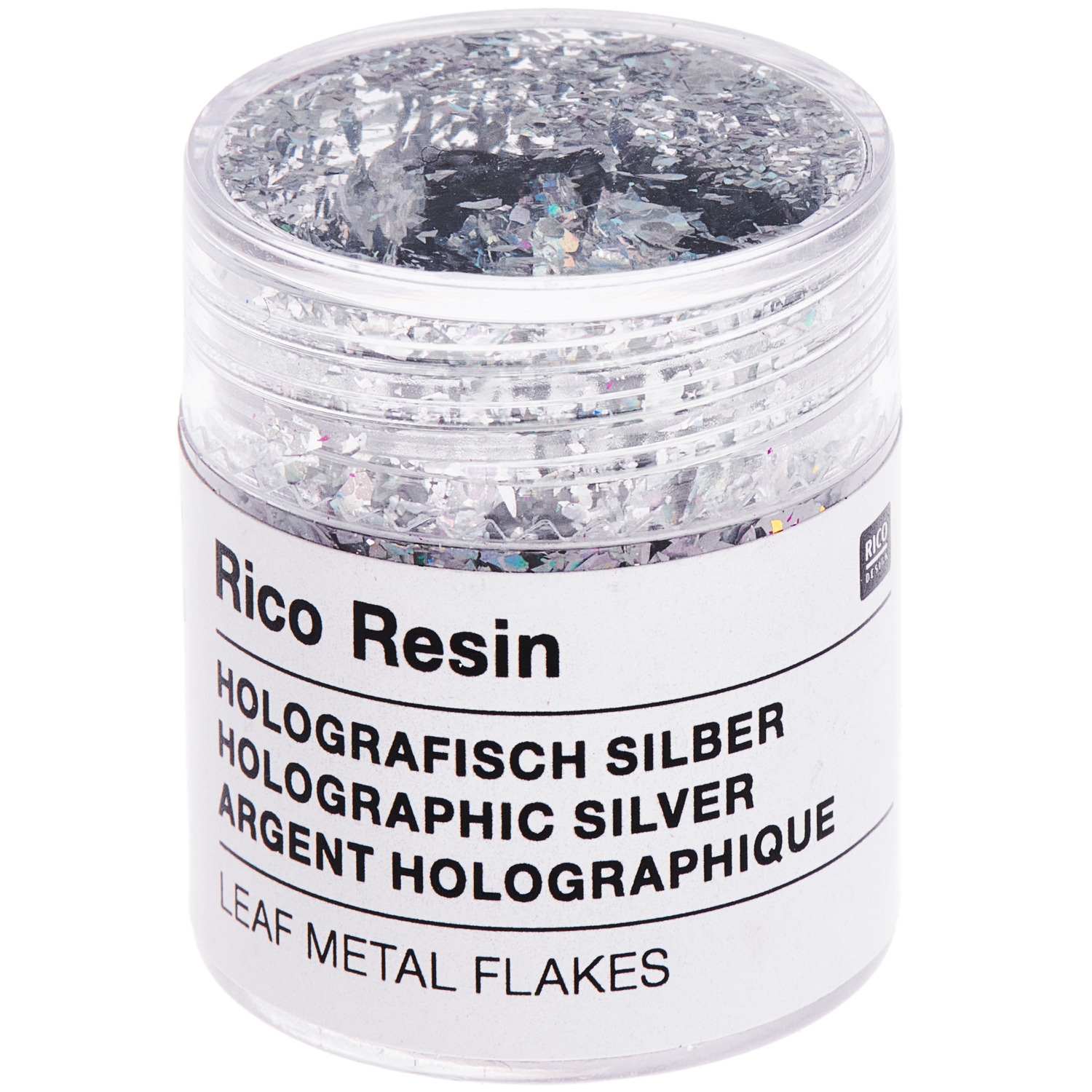Blattmetall für Resin 5ml Farbe Holografisch Silber von Rico Design