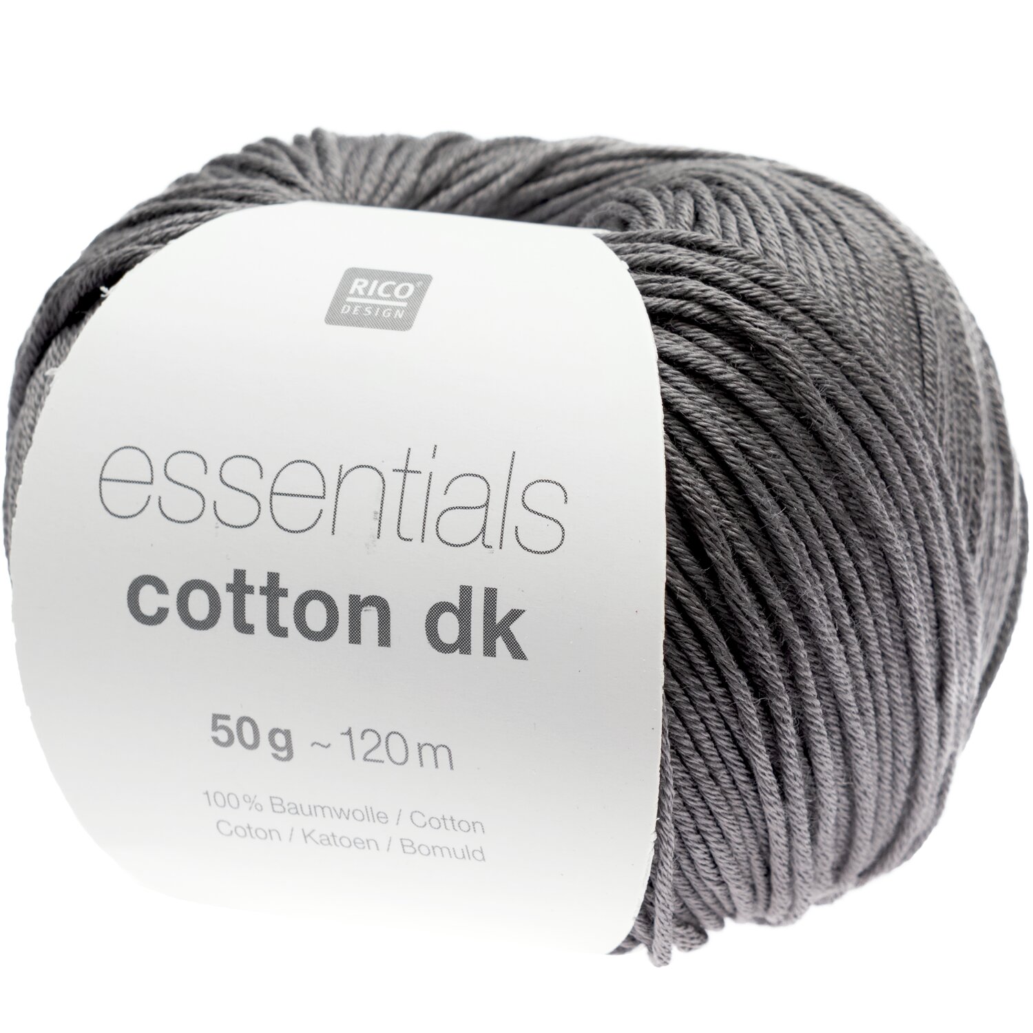 Essentials Cotton dk 50g 120m Farbe Dunkelgrau von Rico Design