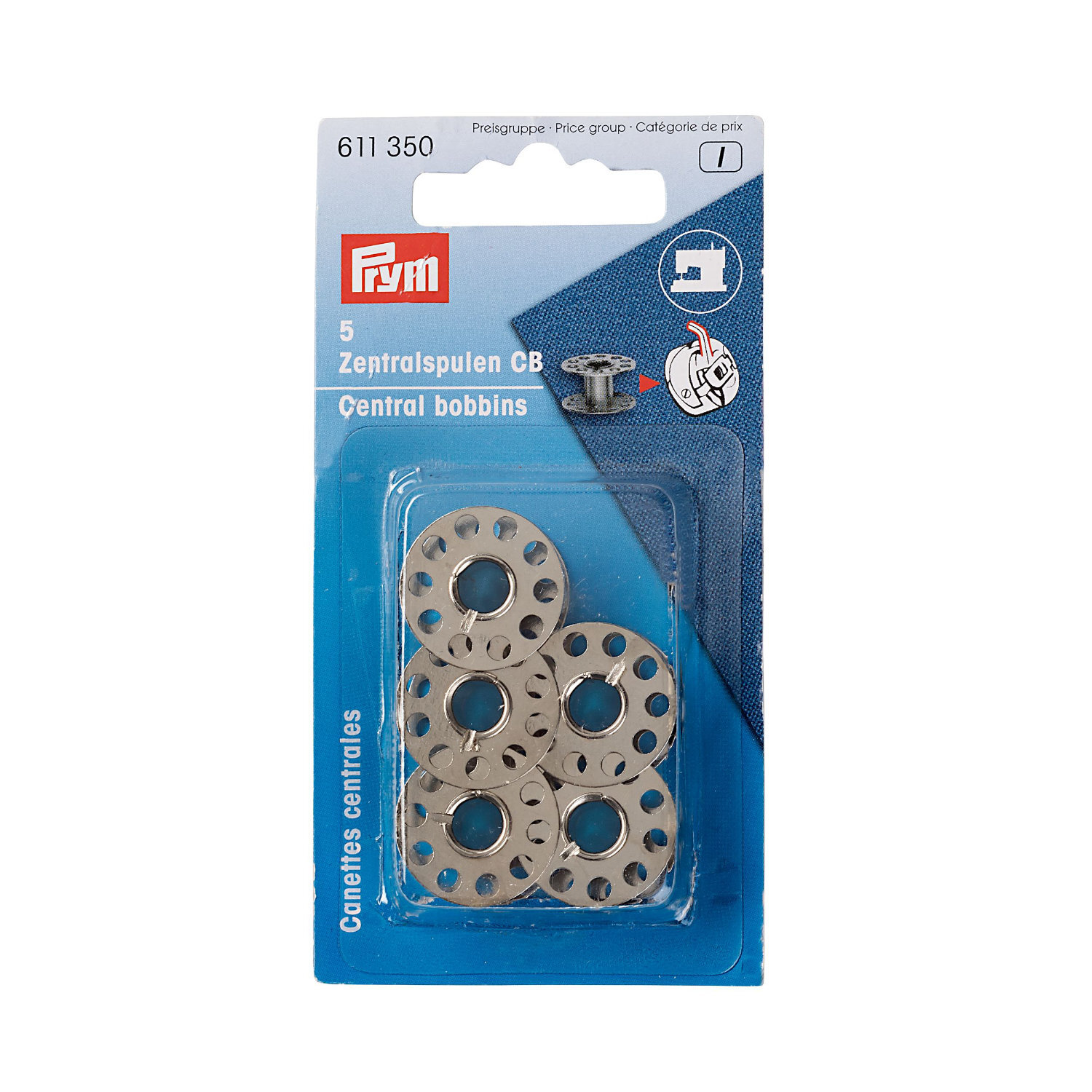 Nähmaschinenspulen CB-Greifer Stahl 20,5mm 5 Stück von Prym Consumer Europe 