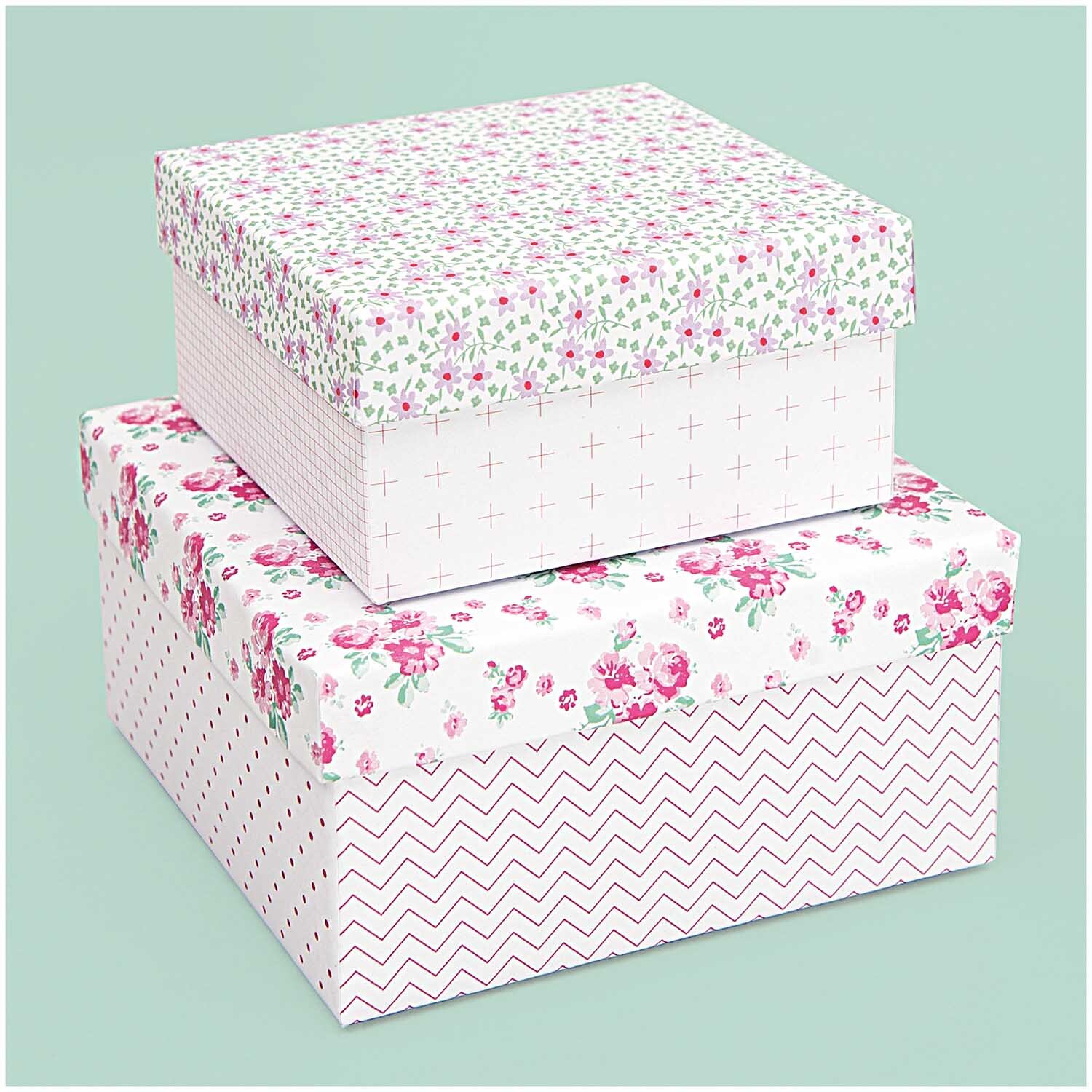 Quadratbox natur Größe 5x5x2,5 cm von Rico Design