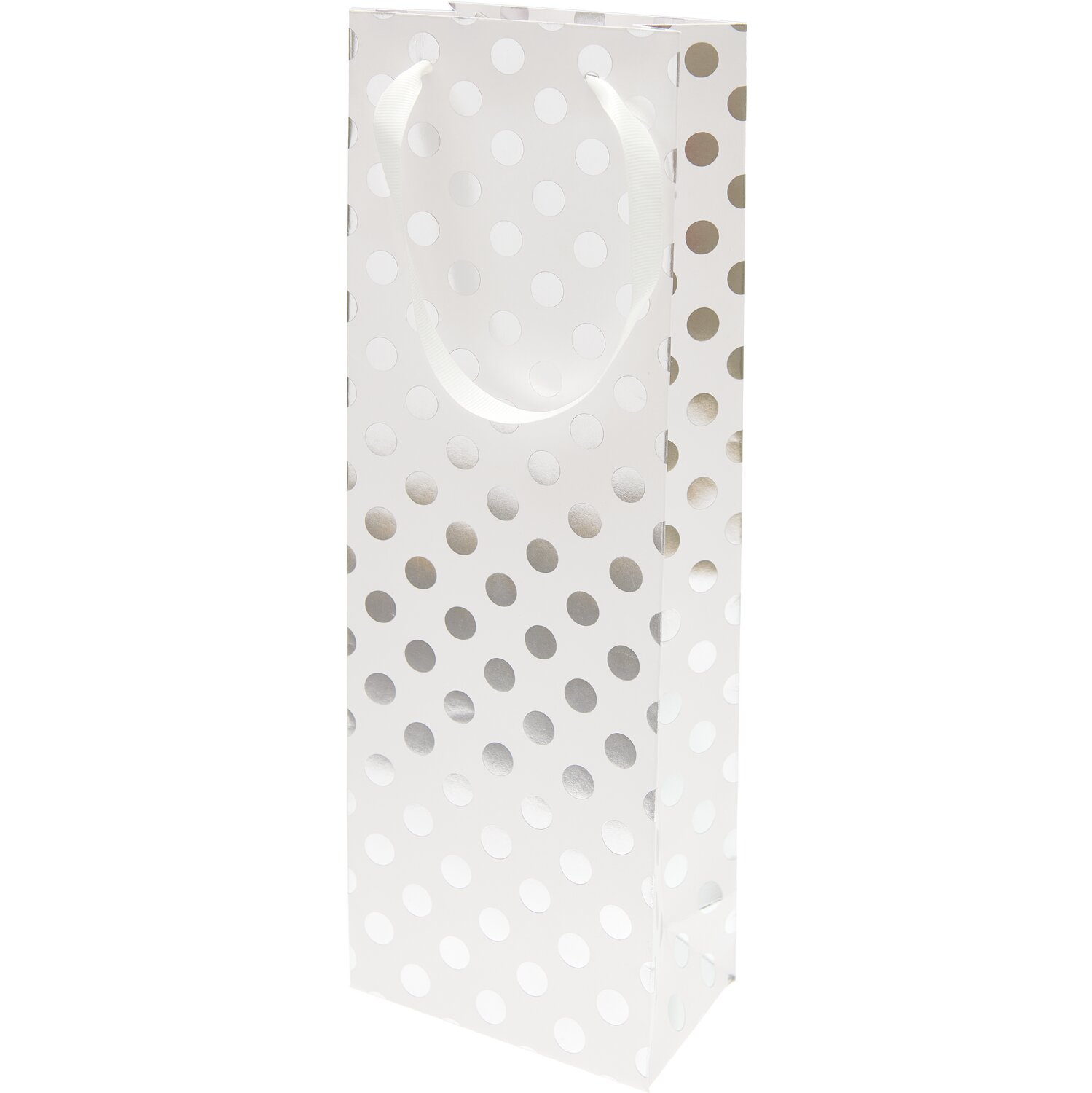 Paper Poetry Flaschentüte mit silbernen Punkten, ideal für Geschenke, von Rico Design.