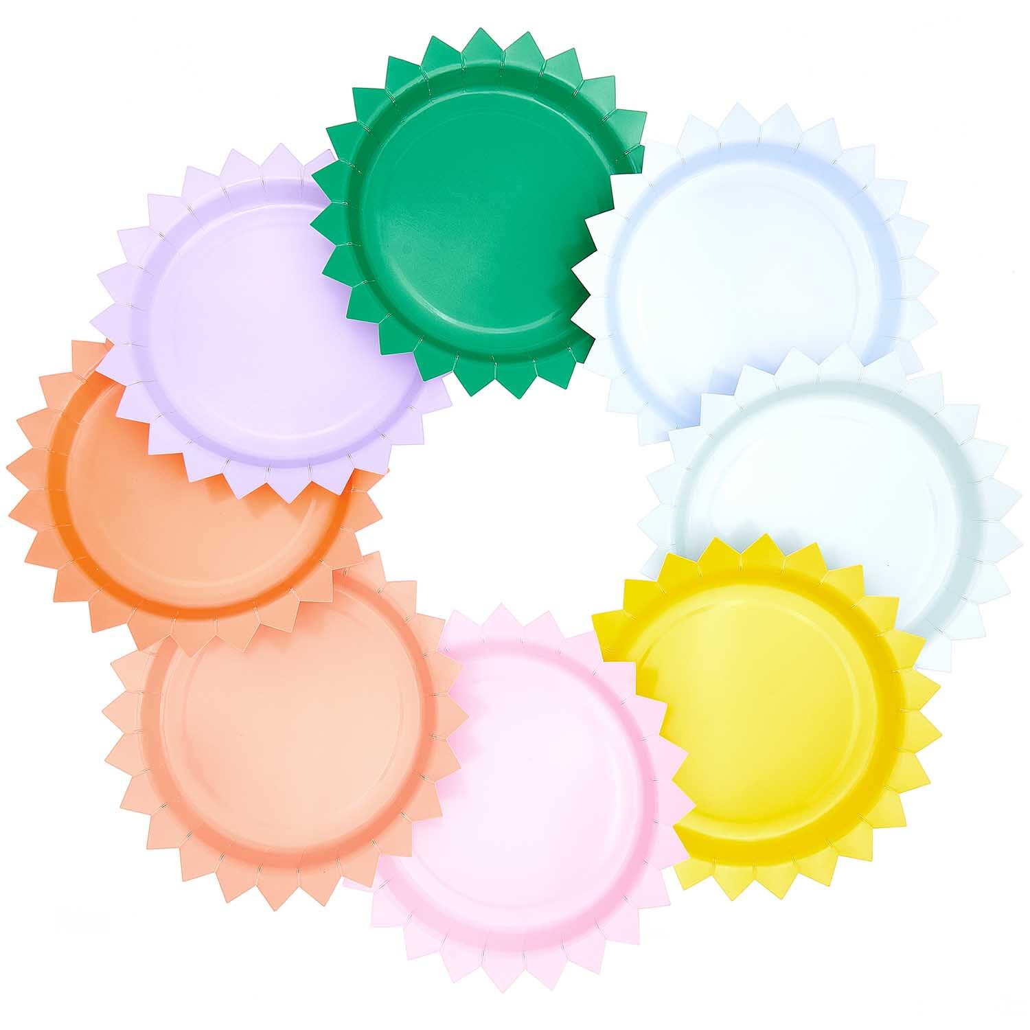 Pappteller bunt 25cm 8 Stück von Rico Design