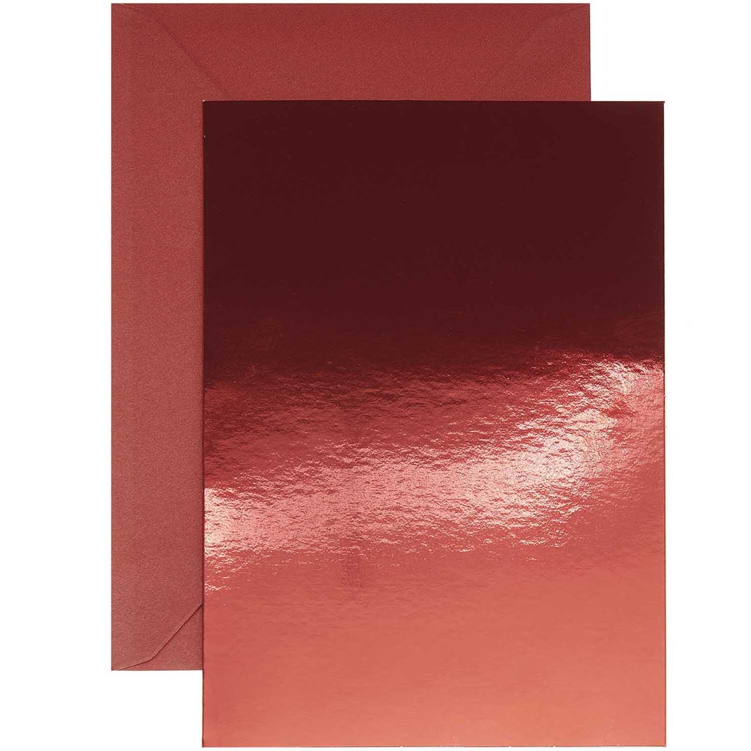 Paper Poetry Kartenset Spiegelkarton B6, 20-teilig. Rotes Set mit glänzendem Finish von Rico Design.