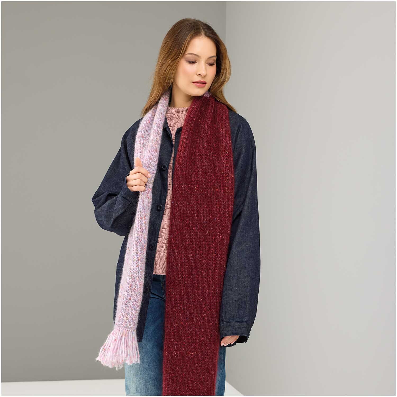 Strickset Schal Modell 28 aus Die Neue Masche Nr. 7 von idee. Creativmarkt