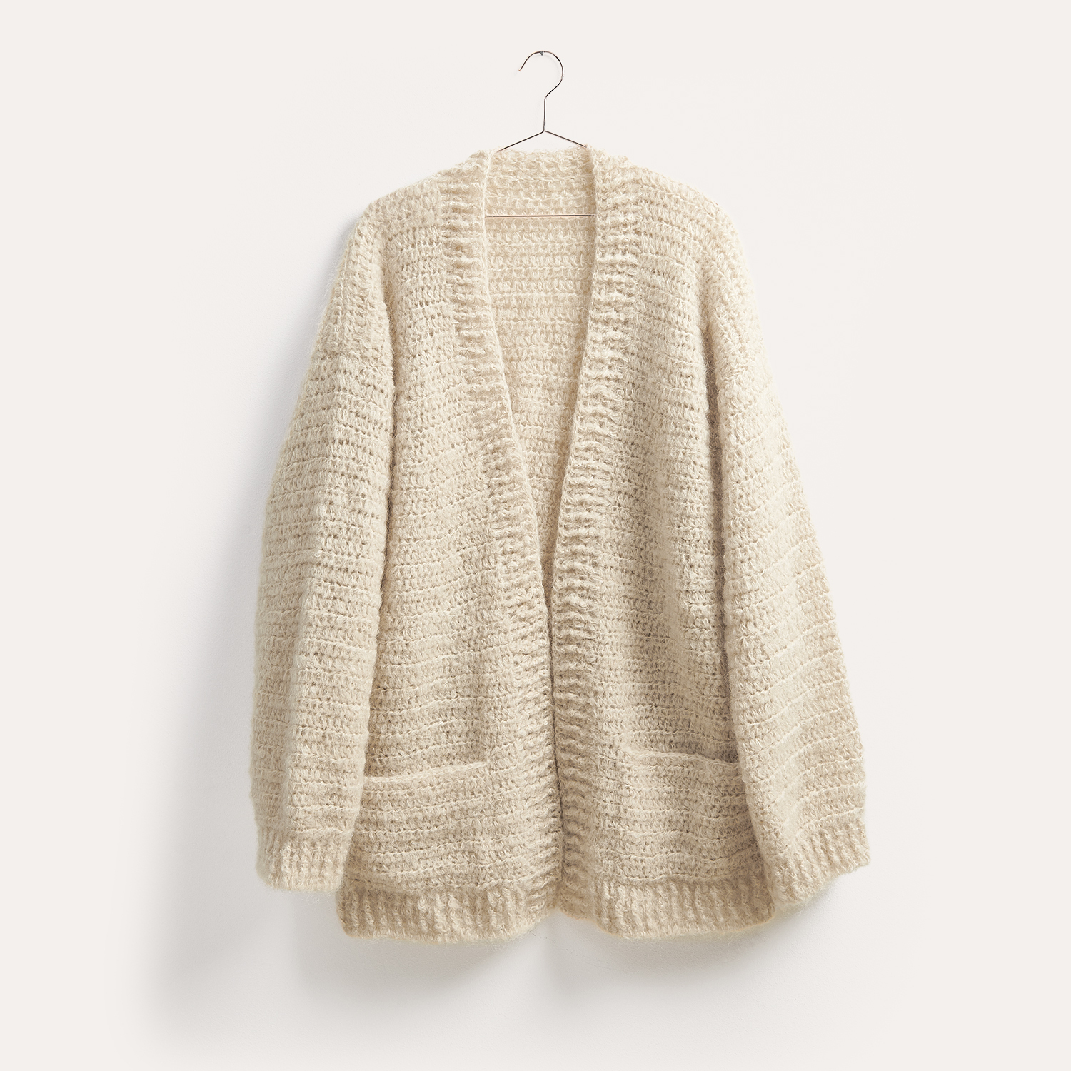 Häkelanleitung Cardigan aus Fashion Mohair Merino chunky von Rico Design
