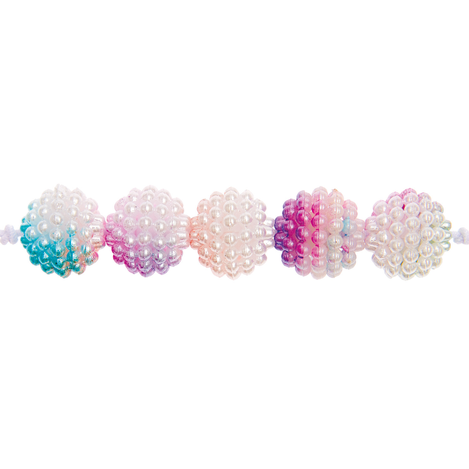 Itoshii Perlen Bundle Farbverlauf 11mm, 20 Stück von Rico Design, zeigt bunte Perlen in Pastelltönen.