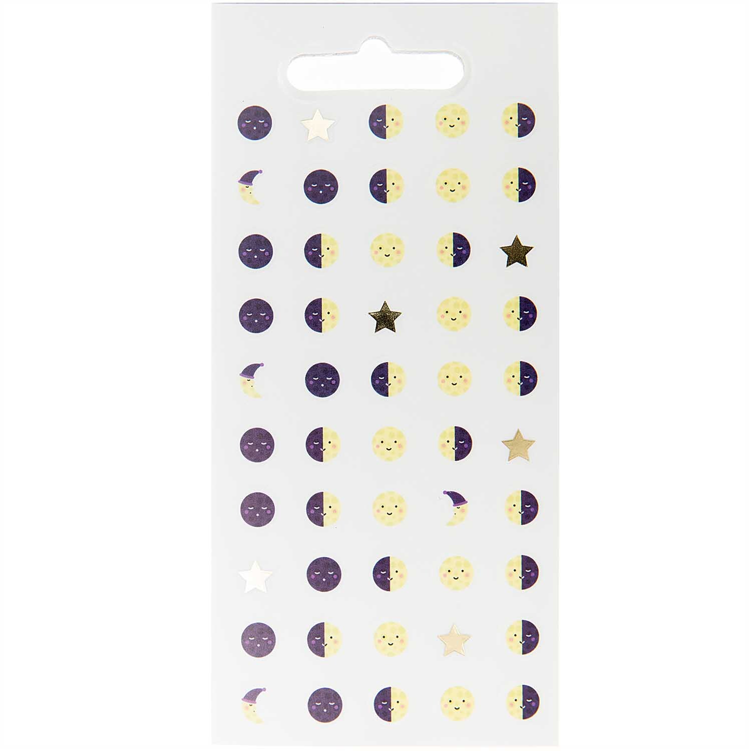 Paper Poetry Stickerbuch Icons 10 Blatt mit Mond- und Sternmotiven von Rico Design. Perfekt für kreative Projekte.