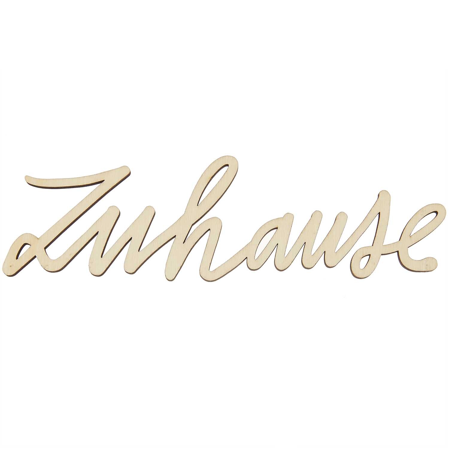Holzschriftzug "Zuhause" in geschwungener Schrift, magnetisch, 27x9cm, von Rico Design.