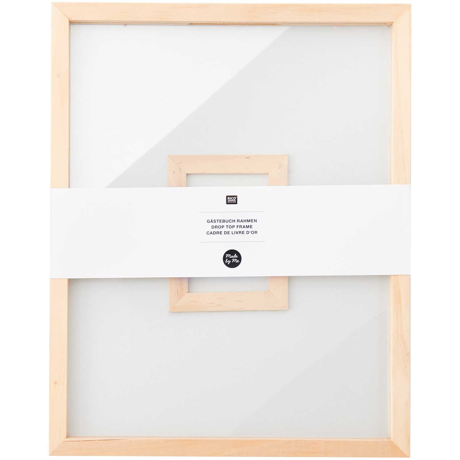 Gästebuch Rahmen von Rico Design in Naturholzoptik, Größe 24x30cm, ideal für Erinnerungen.