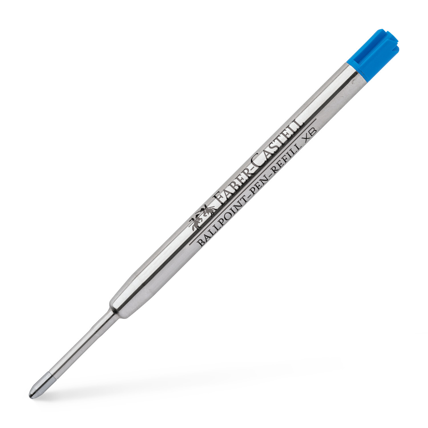 Kugelschreibermine XB von Faber Castell mit blauer Spitze, ideal für präzises Schreiben.