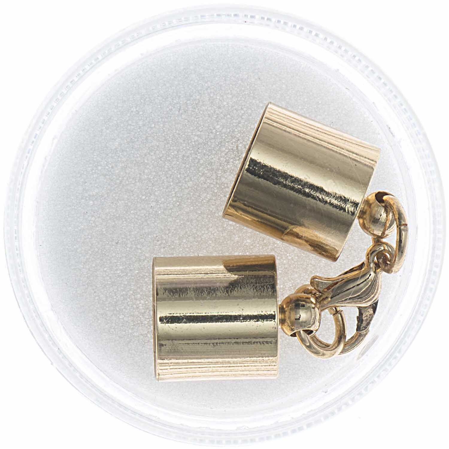 Karabiner mit Endkappen gold 11mm von Rico Design
