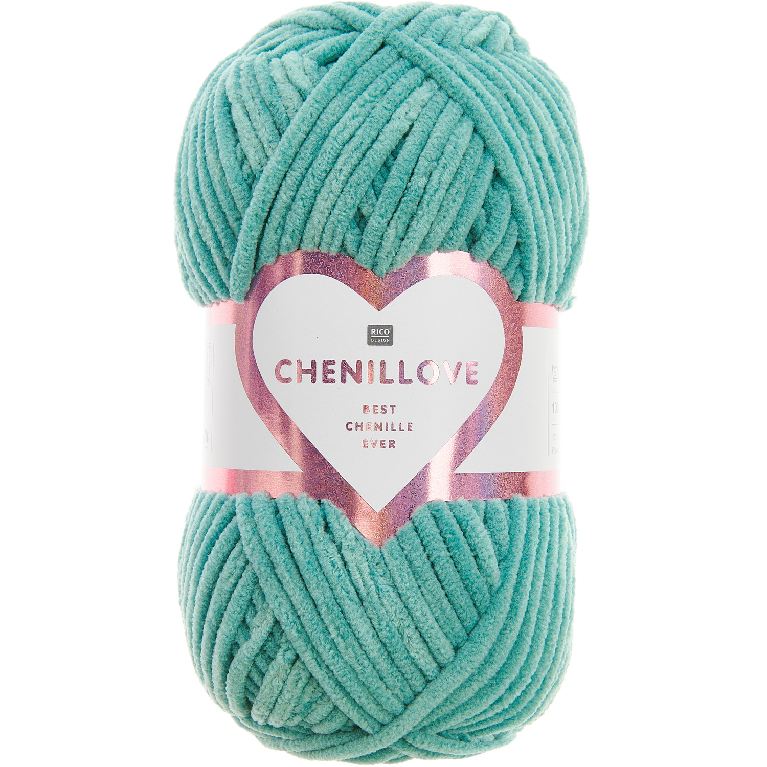 Creative Chenillove Häkelset Grandpa Whale Modell 06, türkis, 100g 110m, weiches Garn.