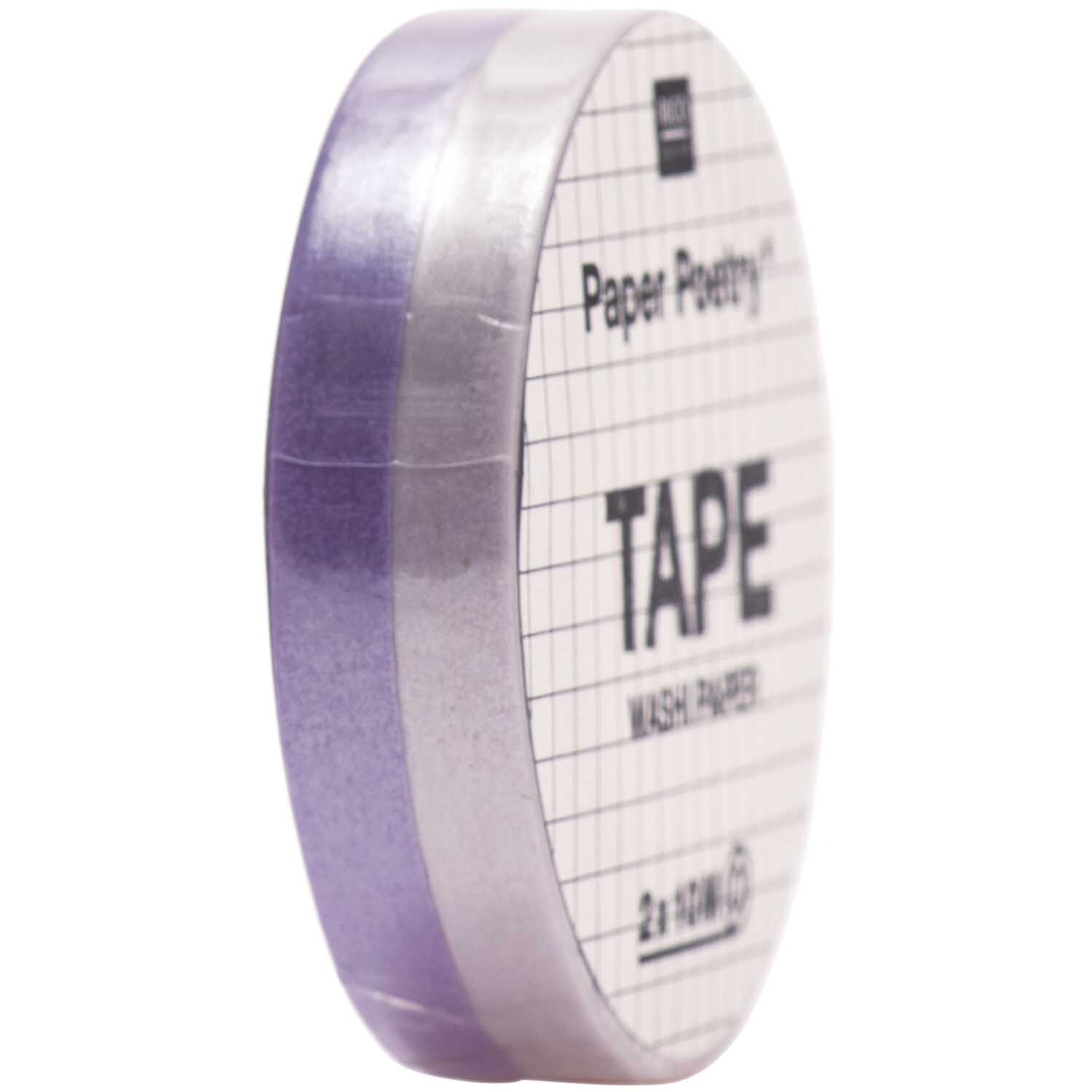 Paper Poetry Tapes uni 5mm 10m 2 Stück in Flieder-Lila von Rico Design, seitlich abgebildet.