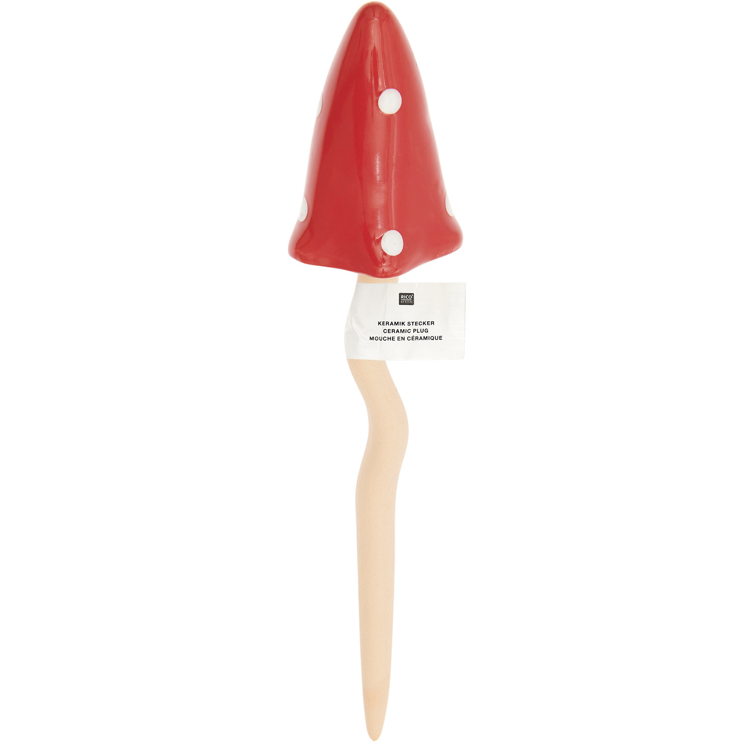 Keramik Stecker Fliegenpilz 5,5x5,5x24cm von Rico Design