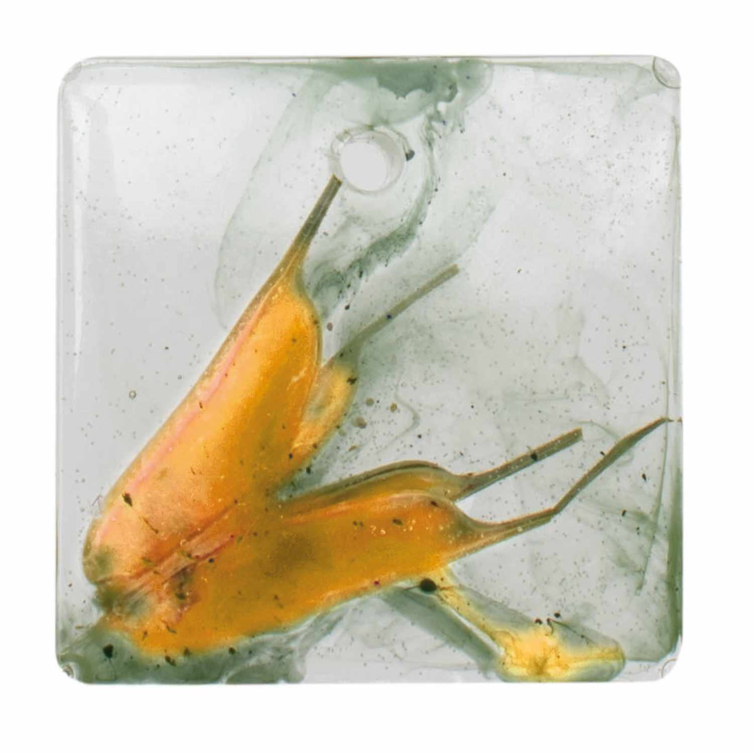 Silikonform Schmuck-Anhänger mit abstraktem Design in Grün und Orange, ideal für kreative Projekte.