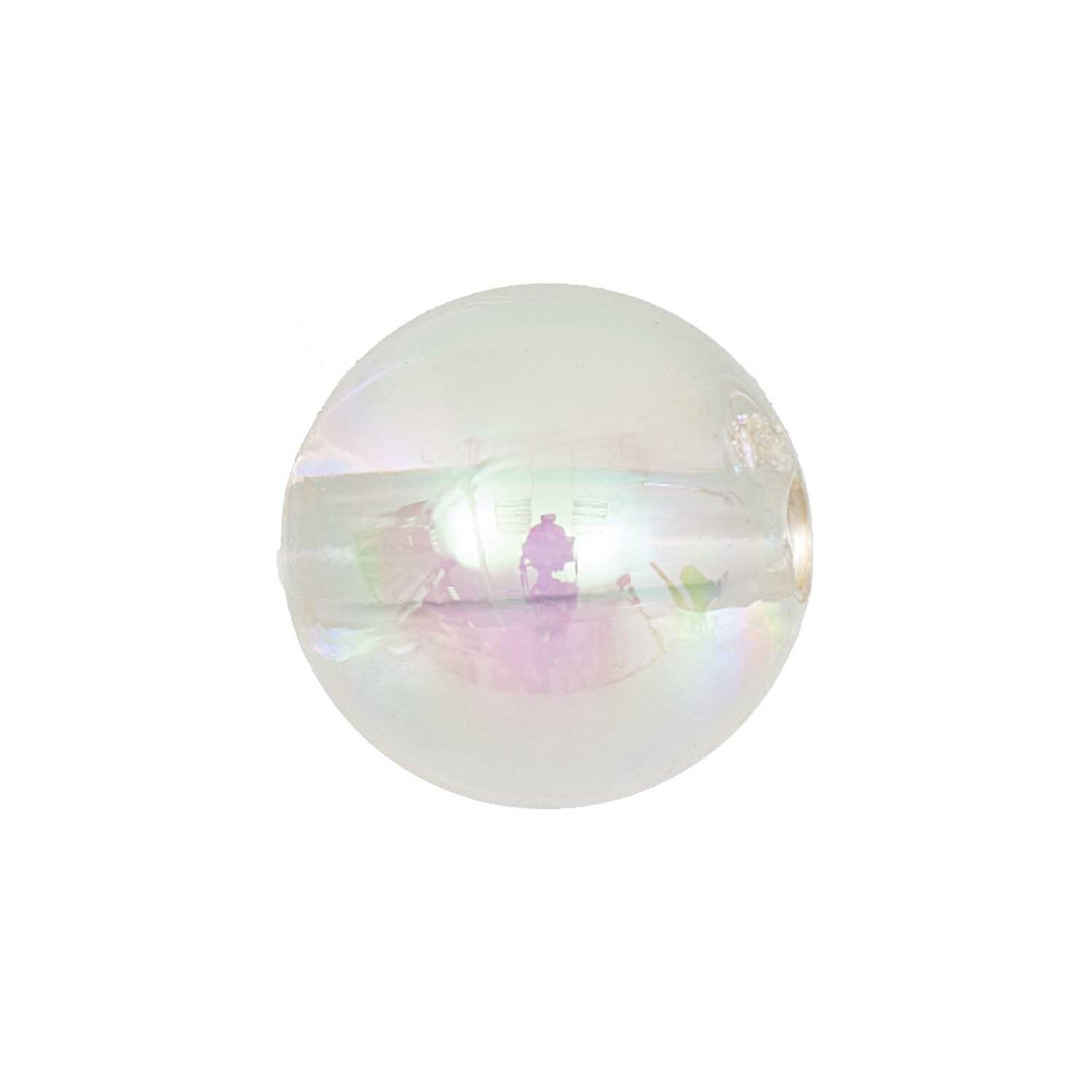 Acrylkugel 12mm 6 Stück: Irisierende, transparente Kugel von Rico Design, ideal für Schmuckdesign.