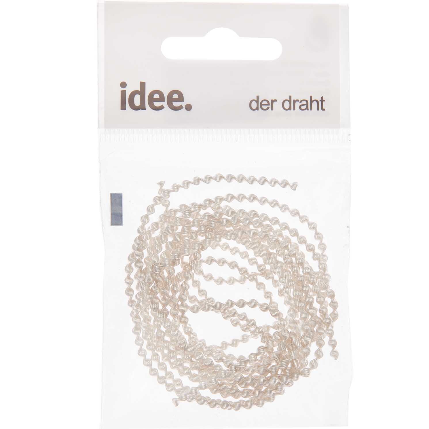 Bouillondraht grob silber 2m von idee. Creativmarkt 