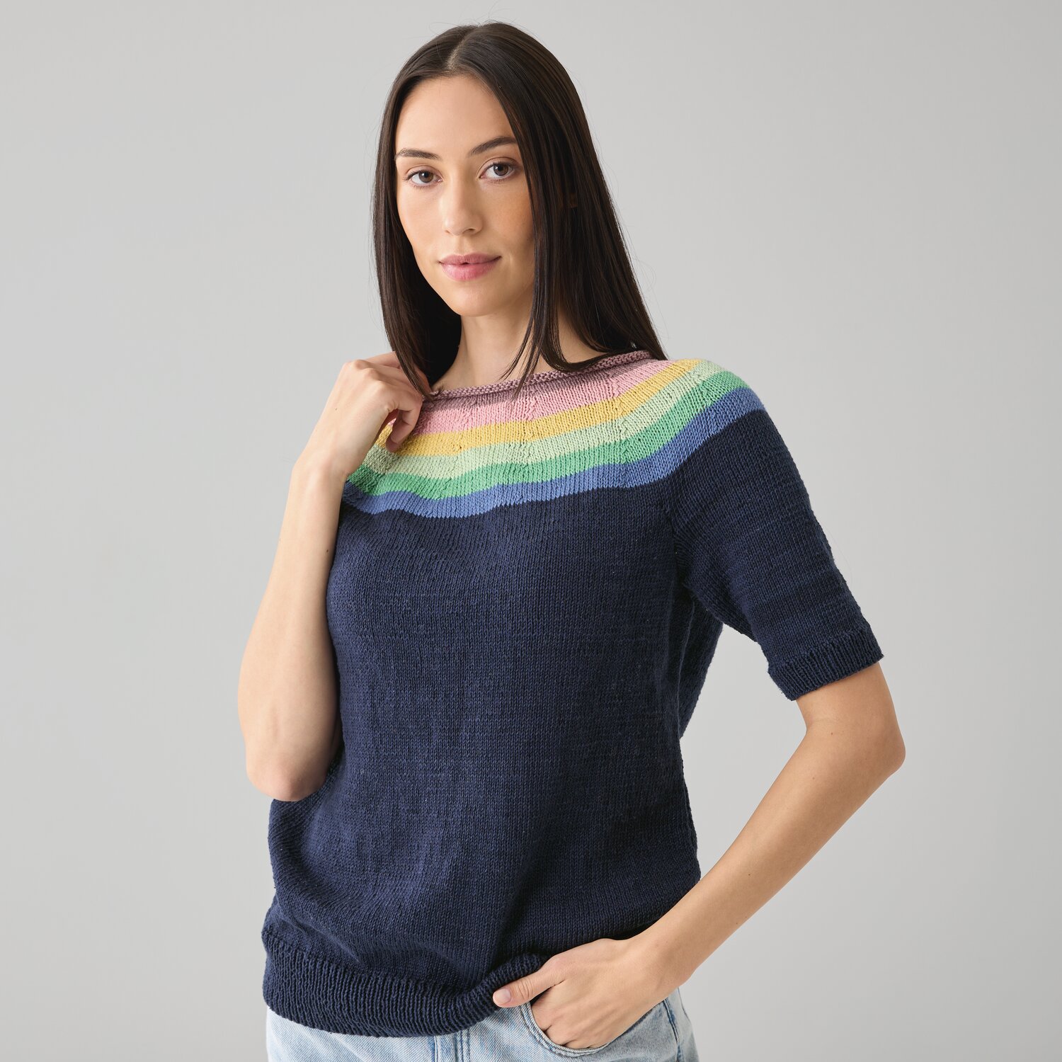 Strickset Shirt Modell 22b aus Die Neue Masche No. 15 von idee. Creativmarkt