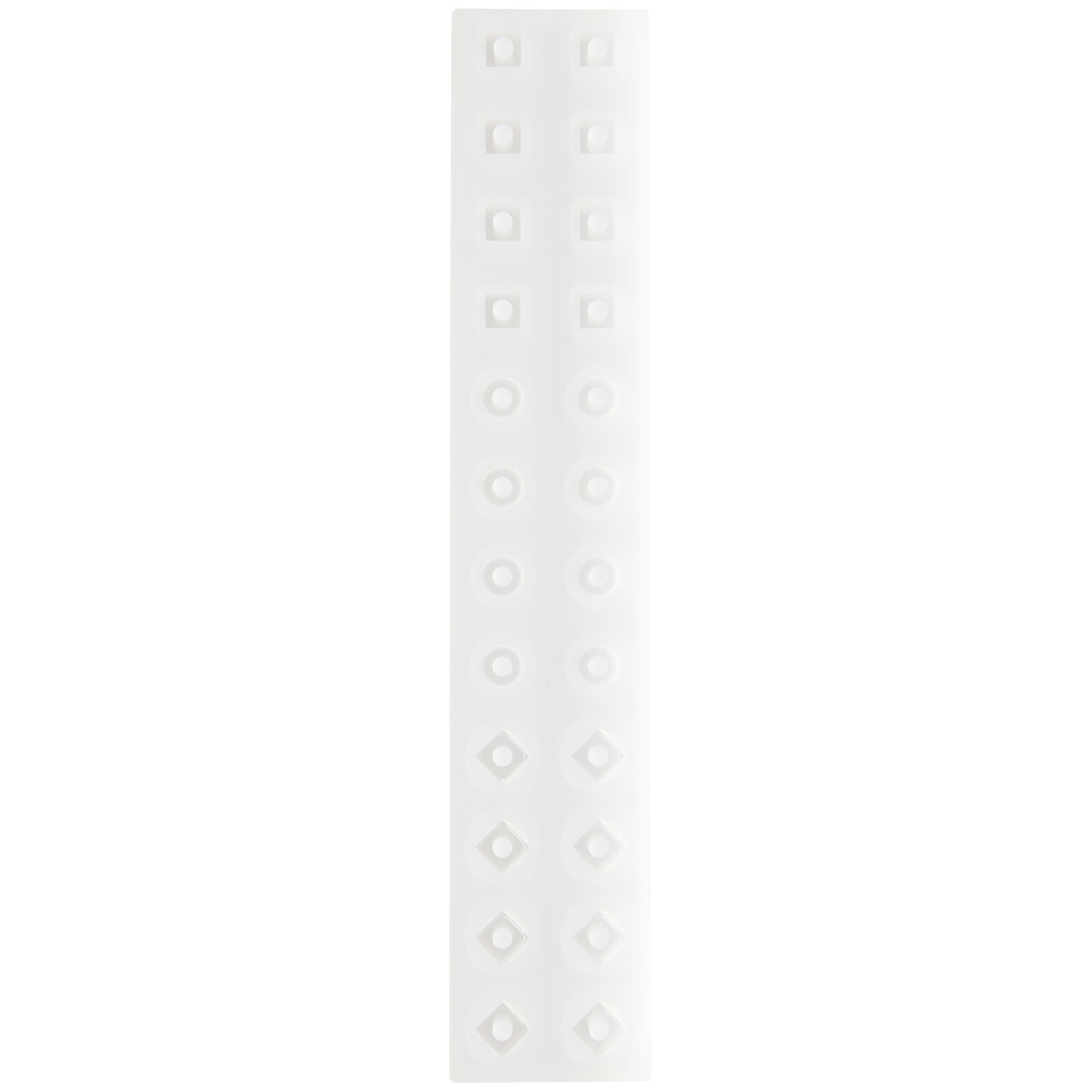 Silikon Gießform Perlen Formen Mix von Rico Design in Weiß, ideal für kreative Bastelprojekte.