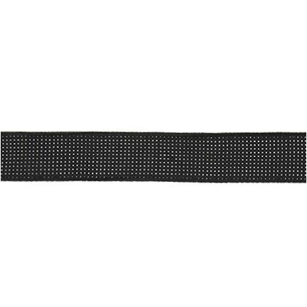 Aidaband schwarz 6 Stiche/cm 2cm von Rico Design, schwarzes Band mit feiner Lochstruktur.