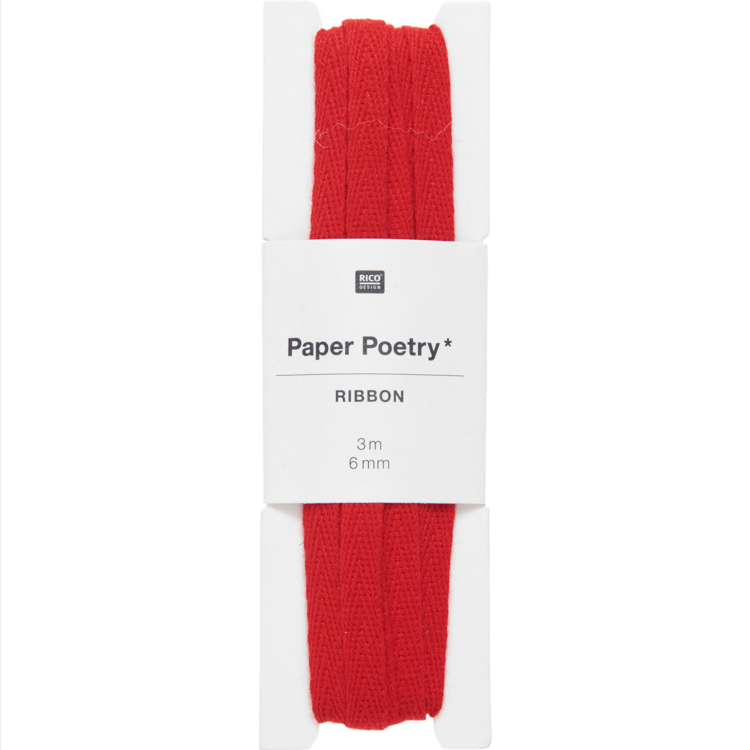 Baumwollband Rot von Rico Design