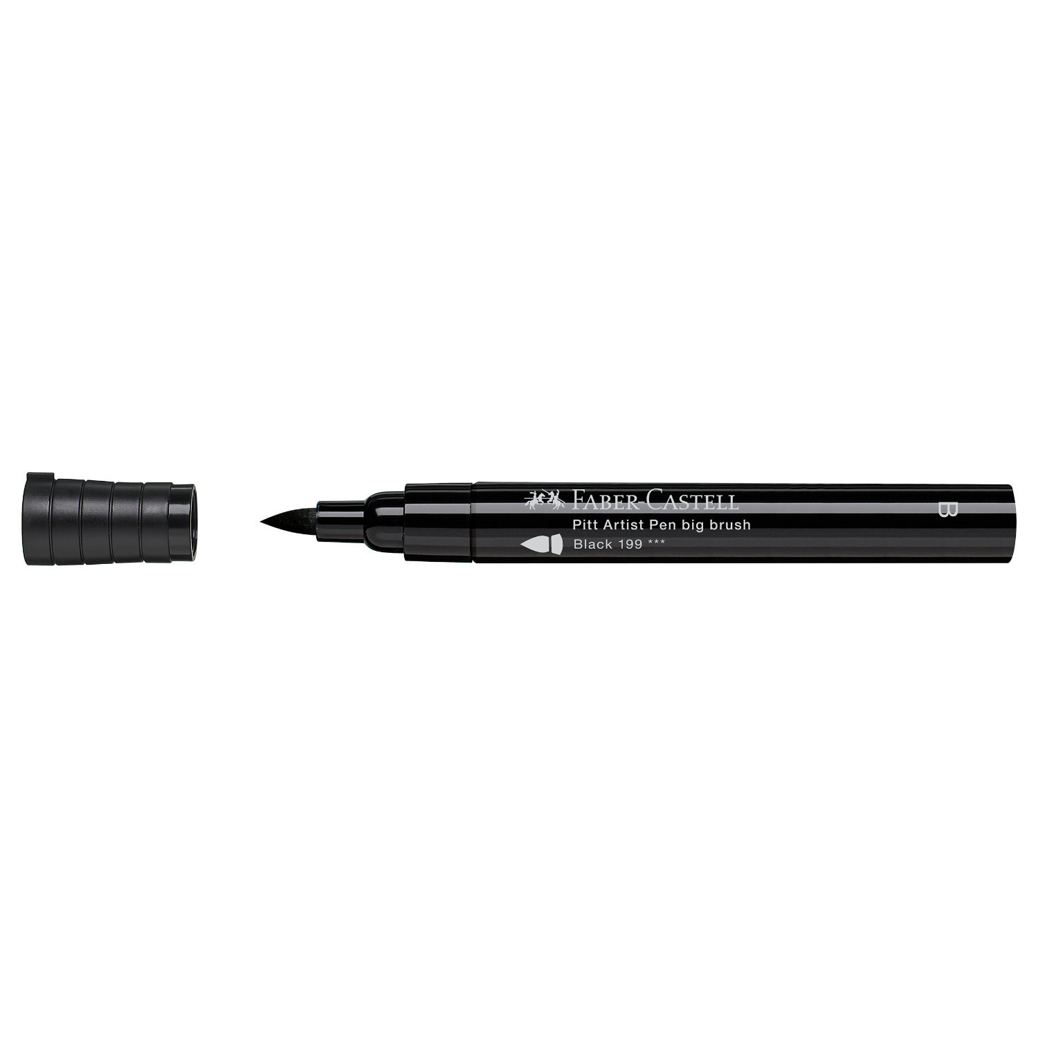 PITT artist pen Big Brush schwarz von Faber Castell, ideal für präzises Zeichnen und Skizzieren.