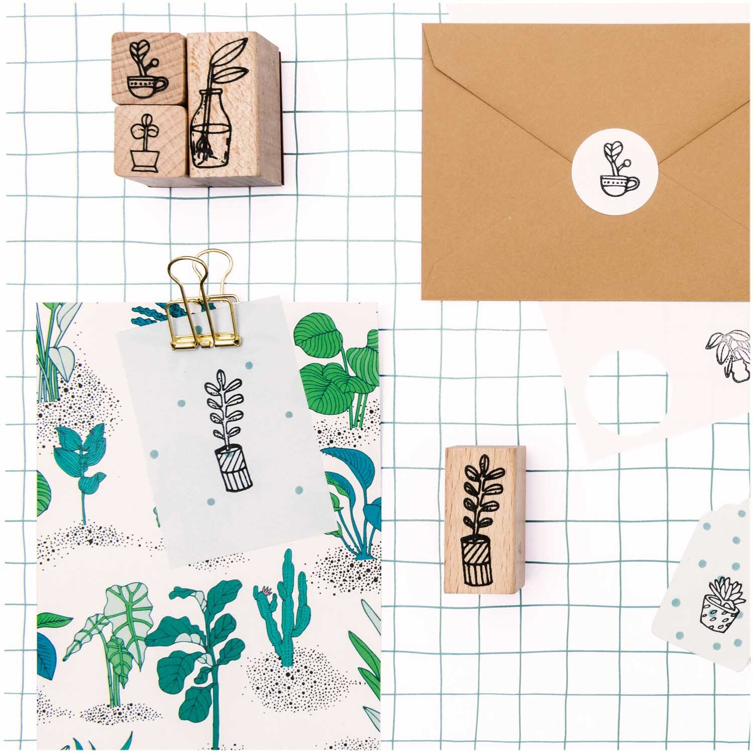 Paper Poetry Stempelset Hygge Plants 8-teilig von Rico Design