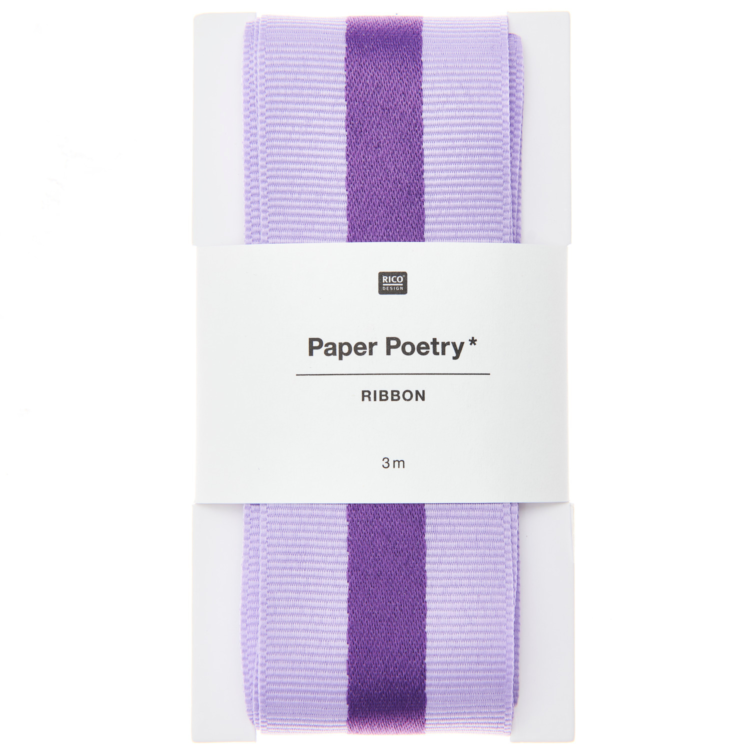 Paper Poetry Webband Duo Streifen Flieder/ Lila 38mmx3m von Rico Design