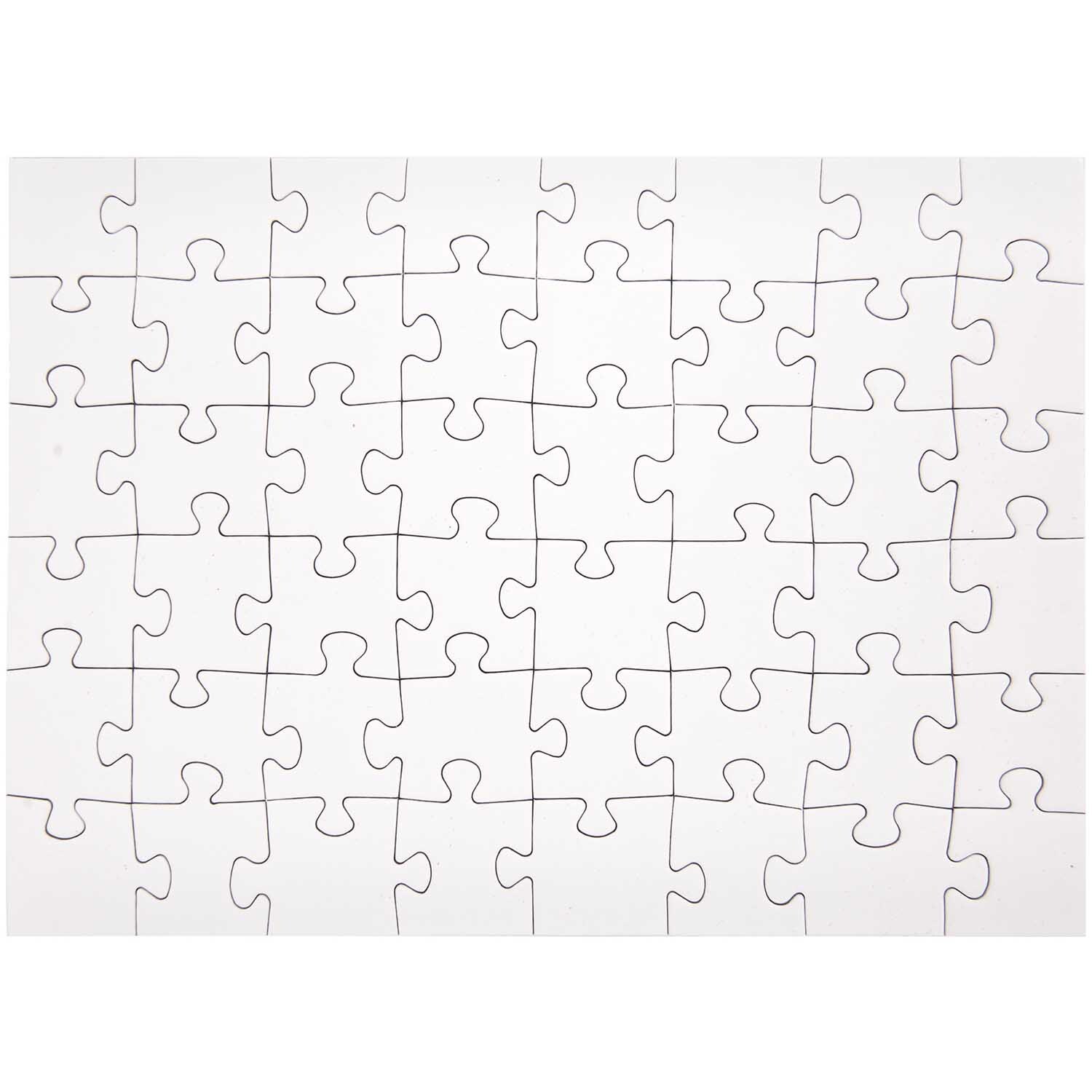 Puzzle zum Selbstbemalen A4 48 Teile von Rico Design. Weißes Puzzle mit 48 Teilen, ideal zum kreativen Gestalten.