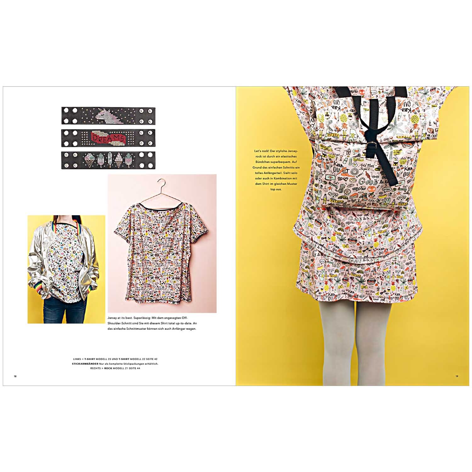 Das Kleine Rico Nähbuch Magical Summer zeigt bunte Sommermode mit floralen Mustern von Rico Design.