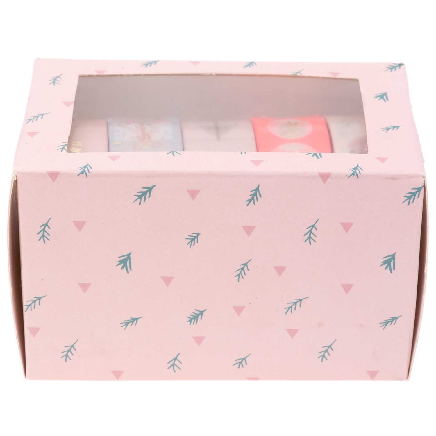 Paper Poetry Tape Set Jolly Christmas Pastell, 5-teilig, in dekorativer Verpackung mit Sichtfenster.