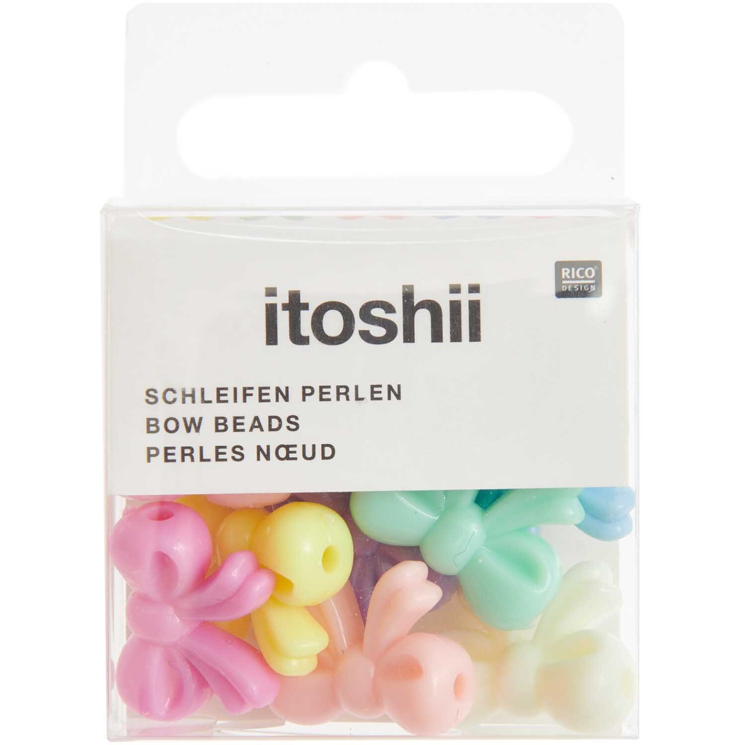 itoshii Schleifen Perlen pastell 20x15x8mm 11 Stück von Rico Design