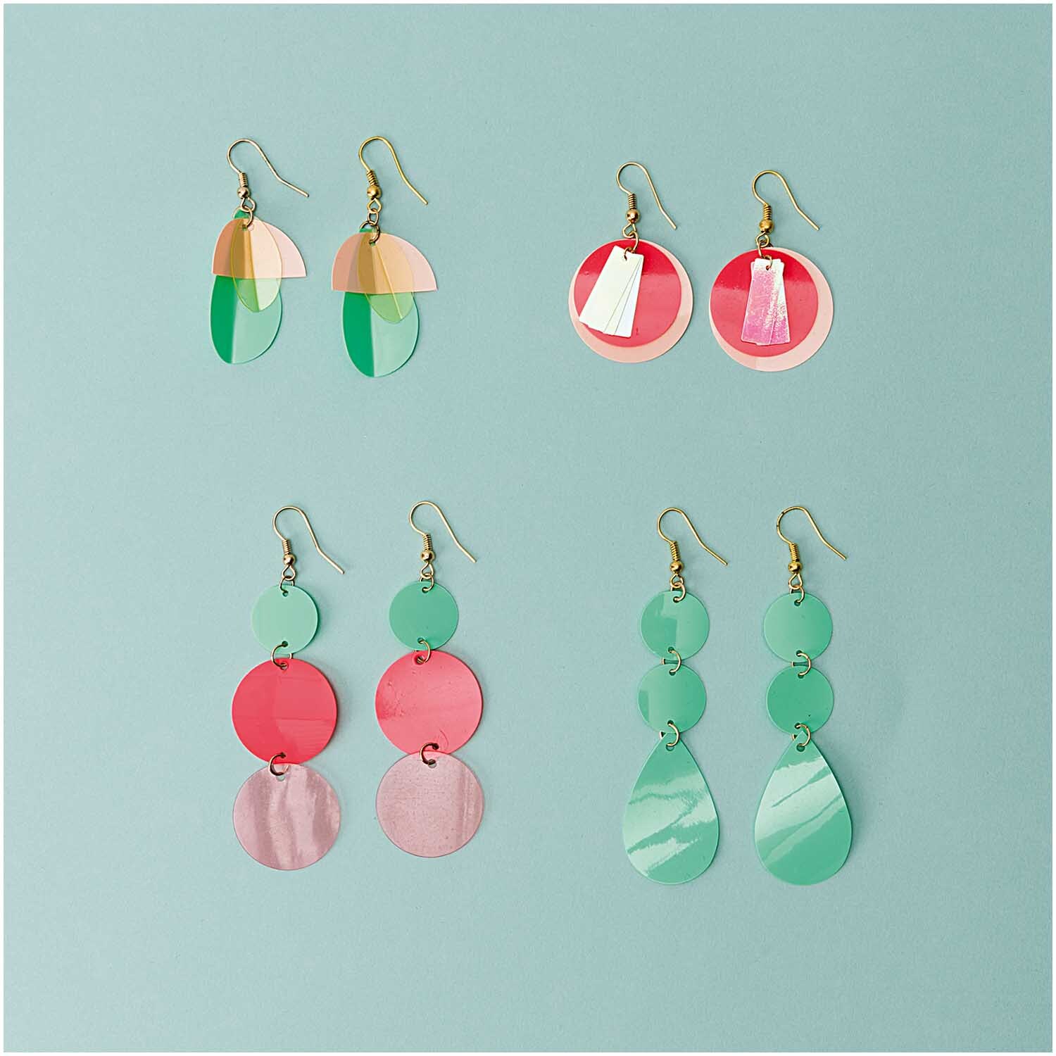 Pailletten-Set Ohrring-Mix 14g Farbe Pastell von Rico Design