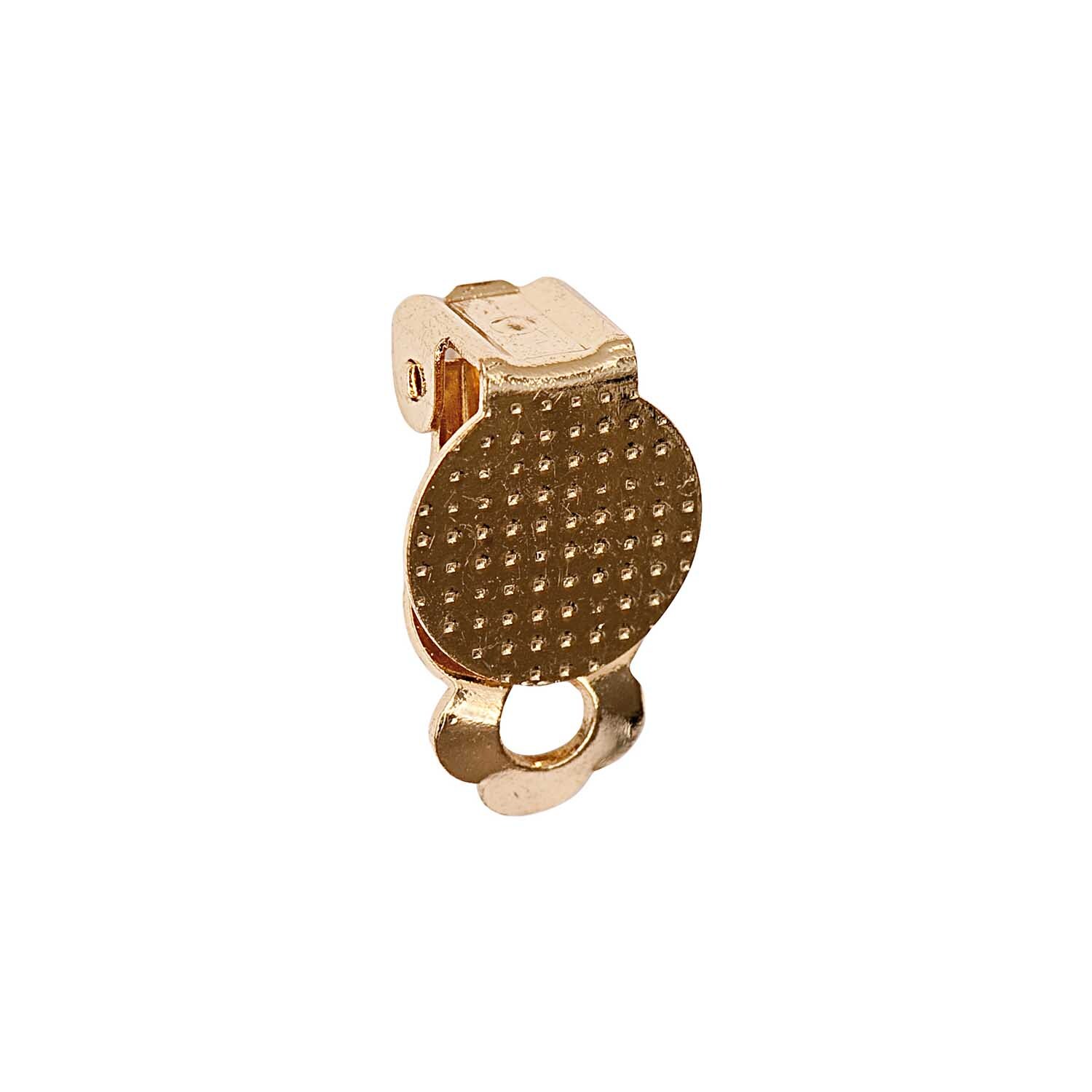 Klebeklipp gold 14mm 2 Stück von Rico Design, zeigt einen goldenen, strukturierten Clip. Ideal für kreative Projekte.