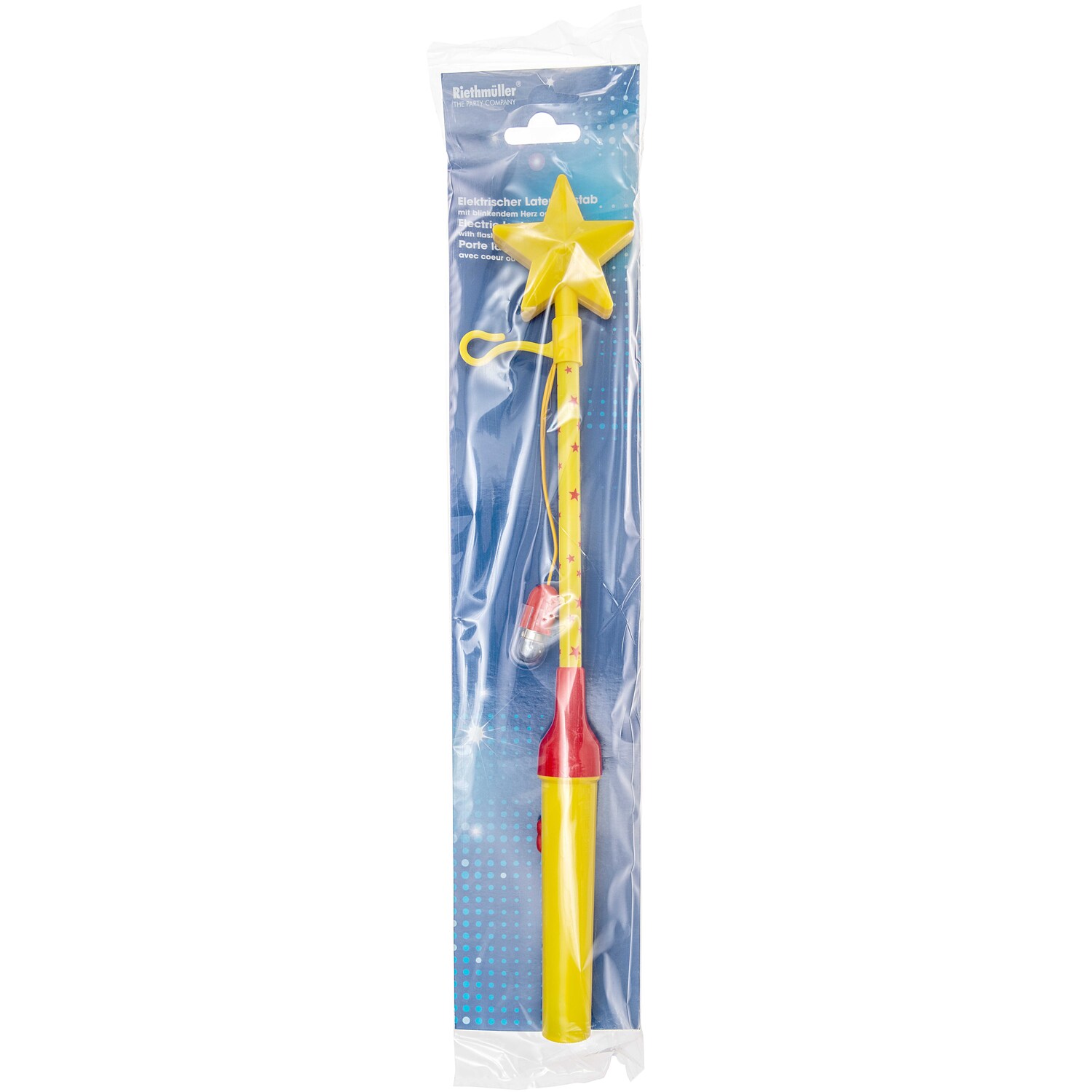 Laternenstab Stern blinkend gelb-rot 34cm von Amscan Europe 