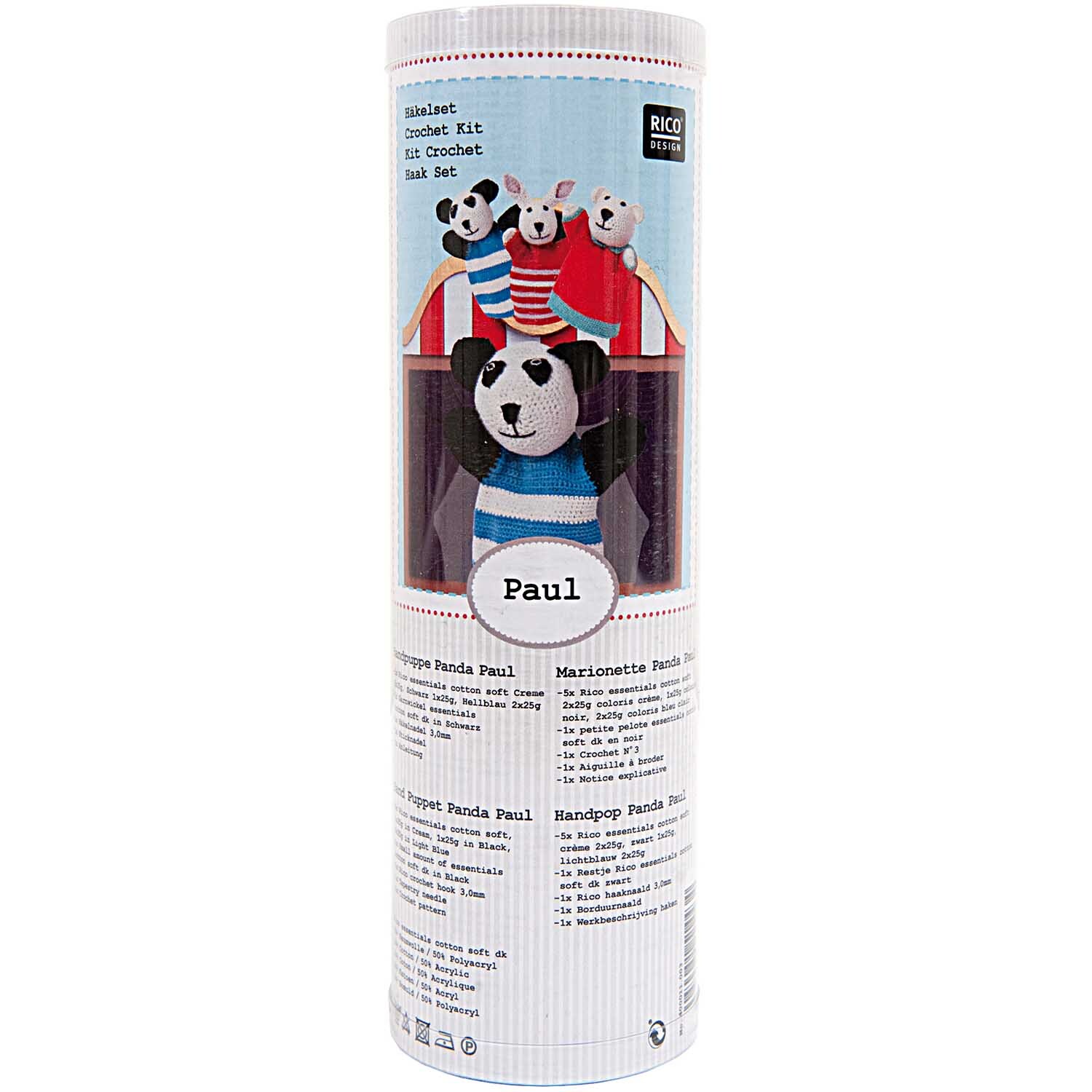 Häkelset Handpuppe Panda Paul von Rico Design