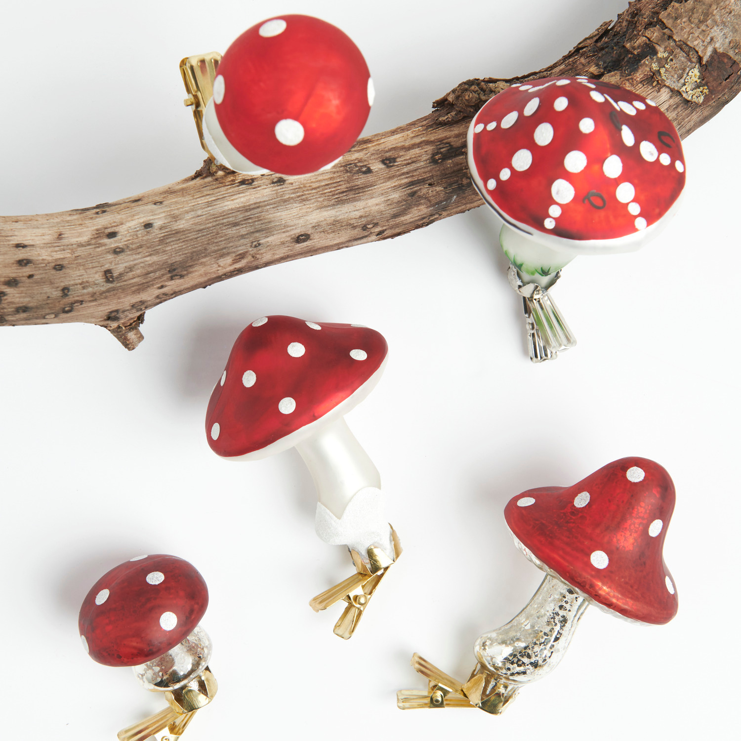 Glas-Clip Fliegenpilz rund mit Glitter 5x5x7,5cm von Rico Design