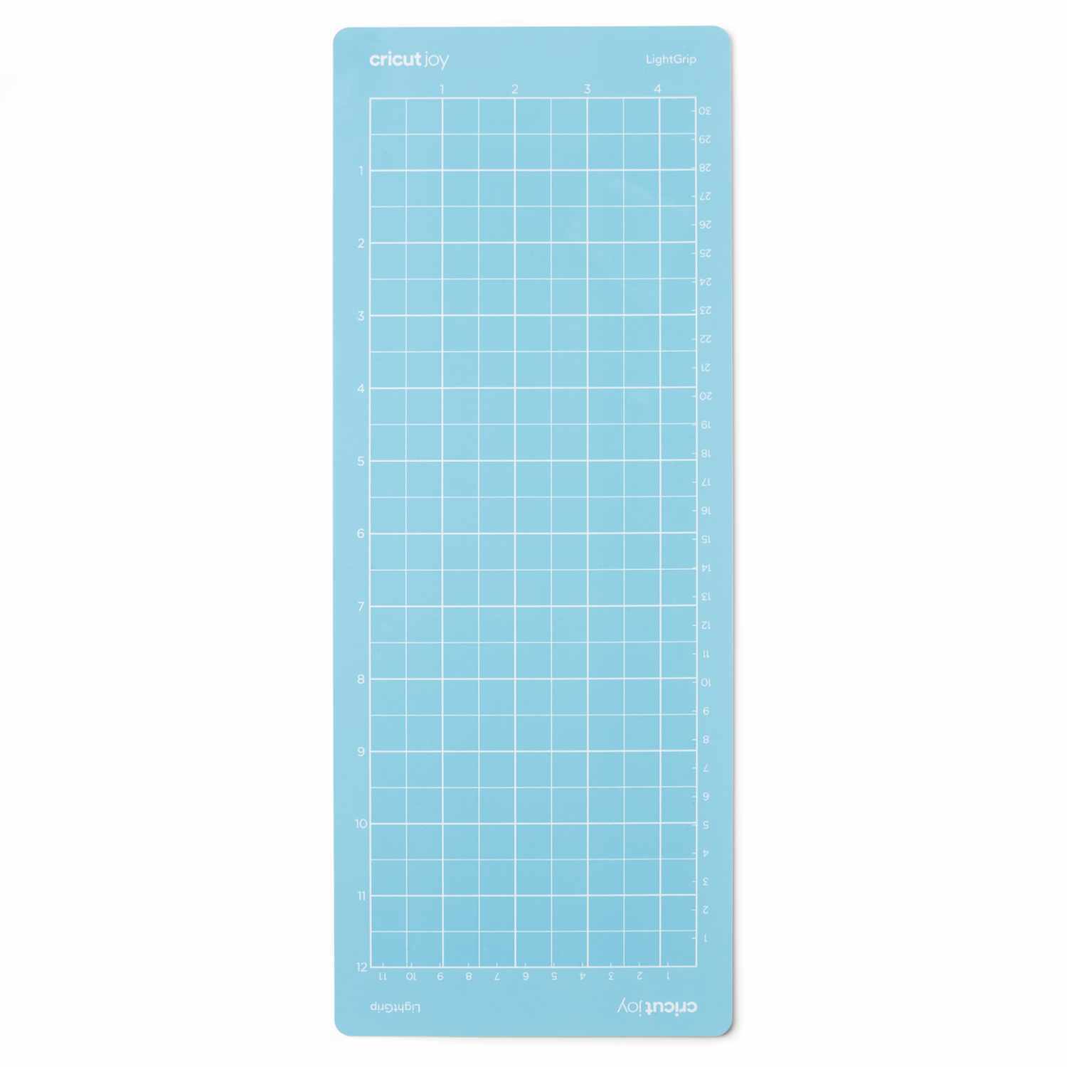 Joy Lightgrip Schneidematte 11,4x30,5cm in Blau mit Rastermuster, ideal für präzises Schneiden. Marke: Cricut.