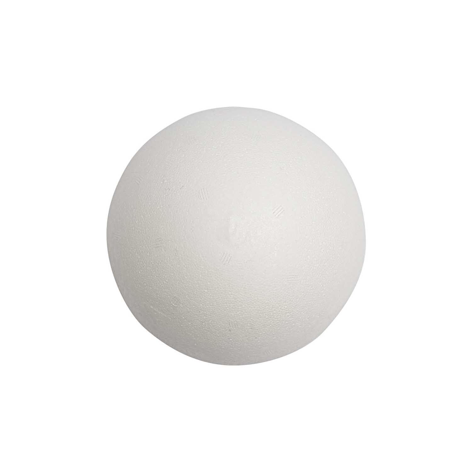 Polystyrol Kugel 6cm 4 Stück von Rico Design, ideal für Bastelprojekte, in schlichtem Weiß.